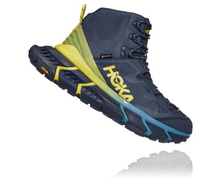 Hoka One One Tennine Hike Gore-tex Moški Pohodniški Čevlji Modra / Zelena SI-513820G